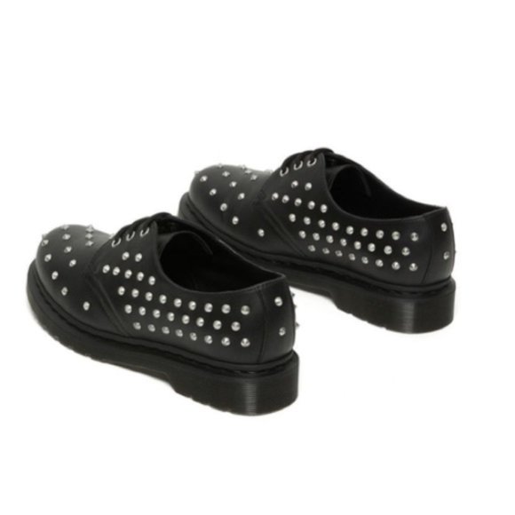 Dr Martens 1461 Stud Wanama Leather Oxford Shoes in Black Size 6 - Picture 2 of 10